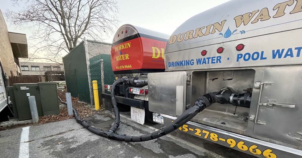 Durkin Water delivering pool water