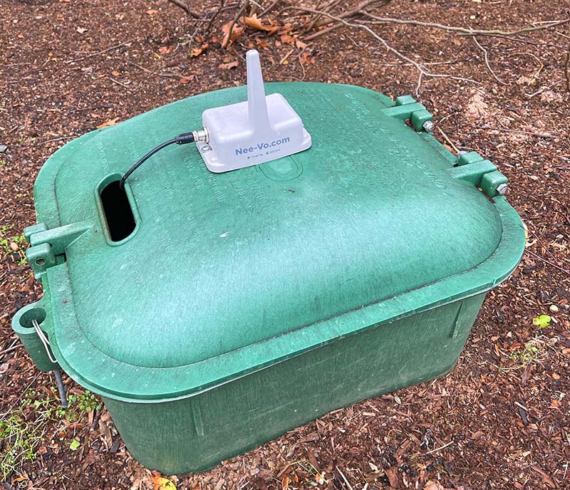 Tank monitor on underground propane tank